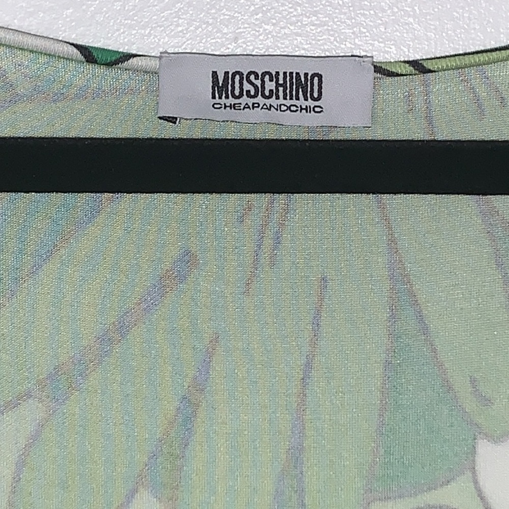 NWT Moschino Tropical Print Cowl Neck Tank Top 8 - Picture 7 of 10